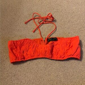 White fox bathing suit top